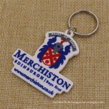 Kundenspezifische Merchiston Schloss-Schule weiches PVC Keychain für Kursteilnehmer
